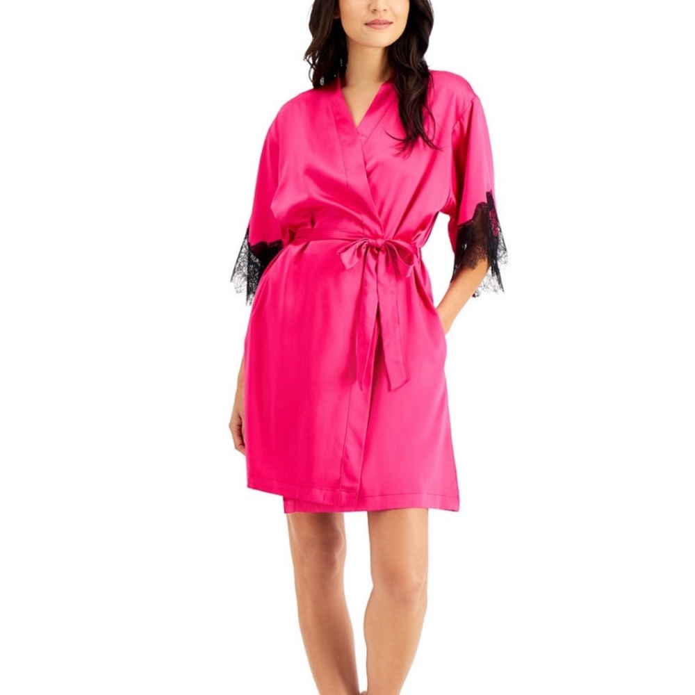 Women's Pink Satin robe